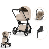 Cybex Priam Style Barnvagn inkl. Cloud T Plus & Bas T - Cozy Beige/Matt Black