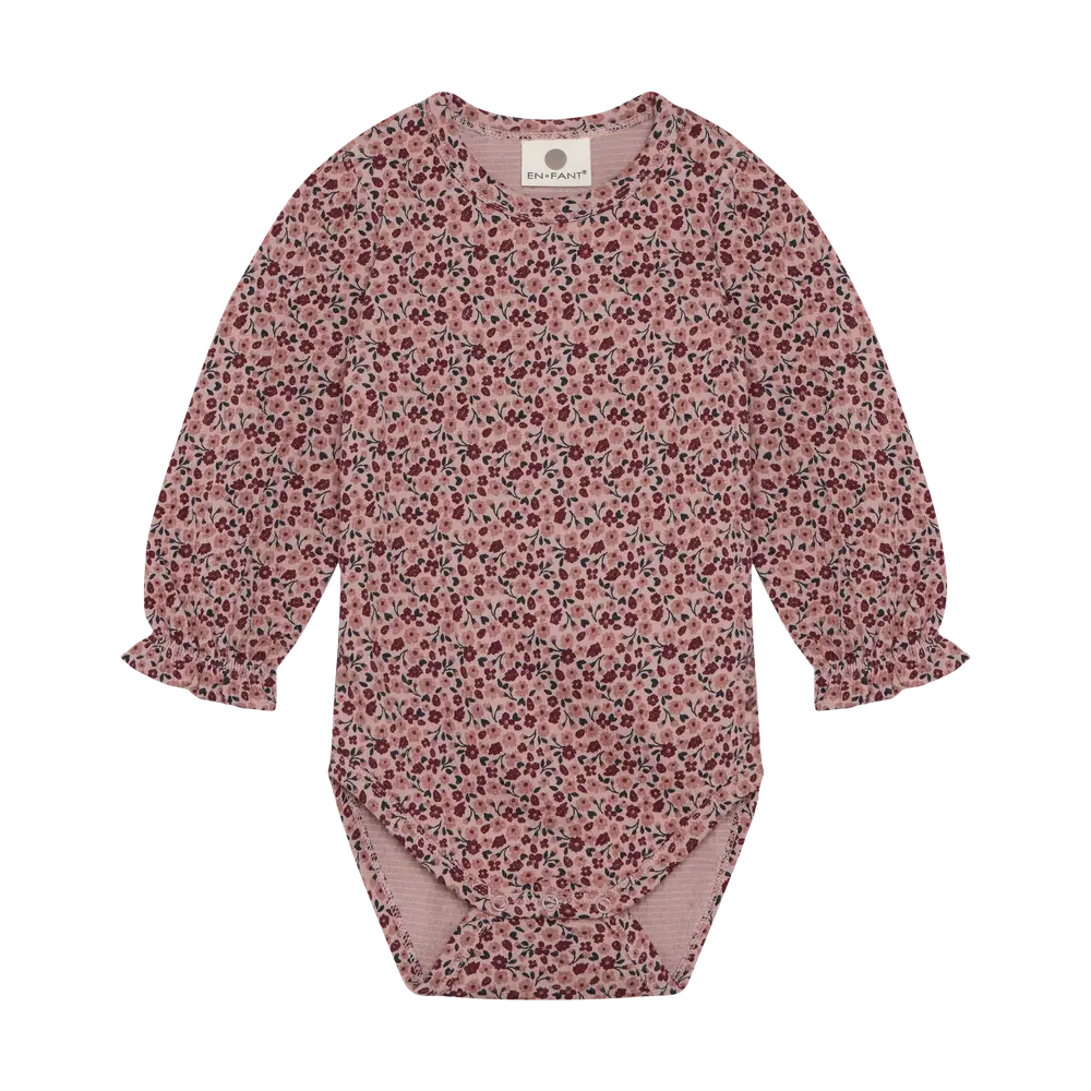 En Fant Långärmad Body - Adobe Rose - 86