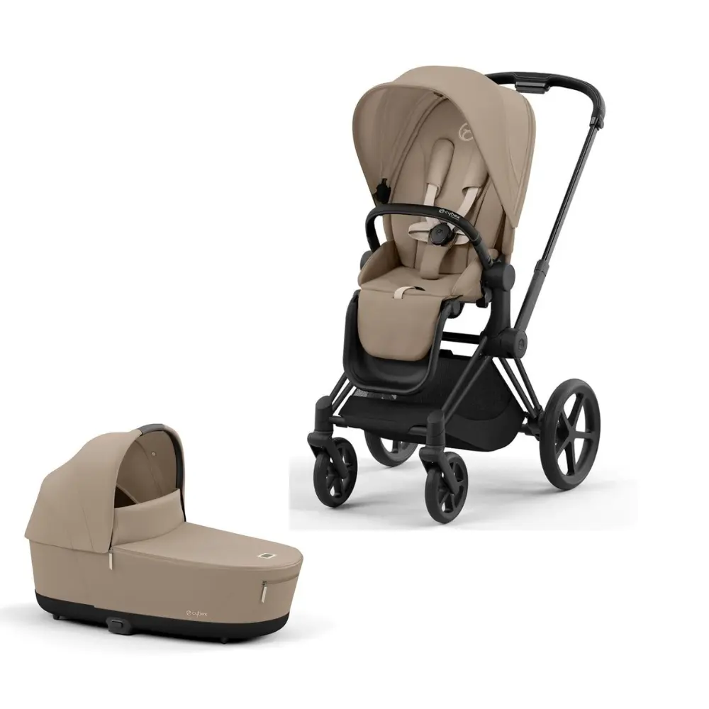 Priam Duovagn - Cozy beige/matt black | Barnvagnar - Duovagnar - Alla duovagnar | BabyMode