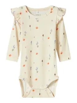 Ohio Långärmad Body - Peyote Melange | Kläder - Bodys & overaller - Långärmad body | BabyMode