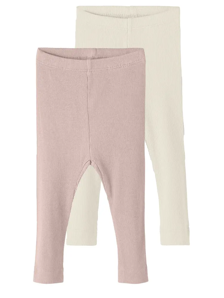 Leggings Kab 2-pack - Peyote Melange - 86 | Barnkläder - Underdelar - Leggings | BabyMode