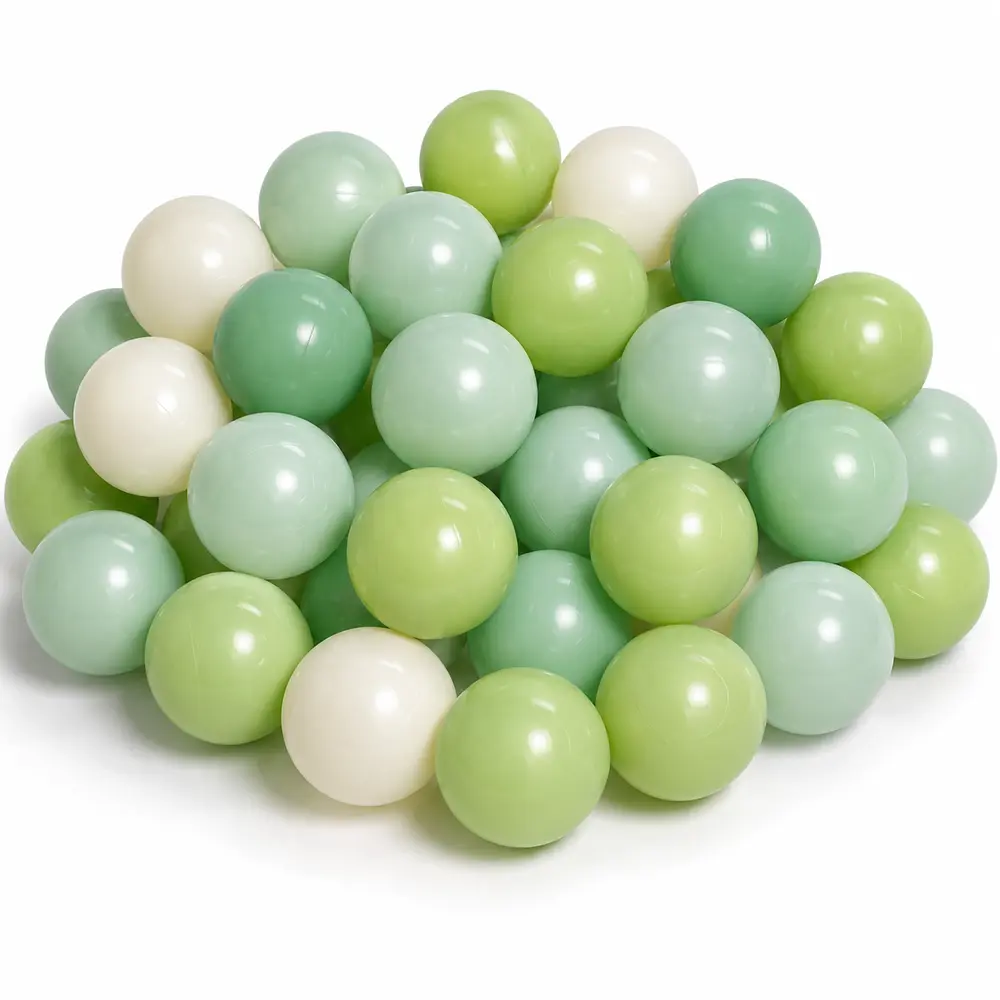 BeKids Natur/Grön Mix Bollset Med 100 Bollar