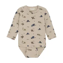 Långärmad Body Sweat - Oxford Tan | Kläder - Bodys & overaller - Långärmad body | BabyMode