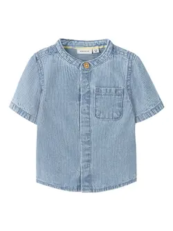 Leo Denim Skjorta - Light Blue Denim | Barnkläder - Toppar - Skjortor - Skjortor | BabyMode