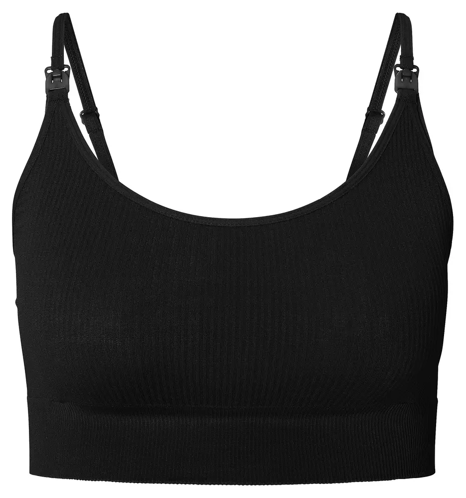 Noppies Mira Seamless Amnings Rib Top - Black - M\L | Graviditet & Amning - Amning - Amnings-BH | BabyMode