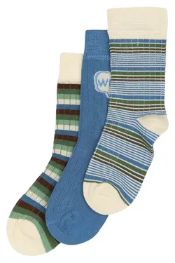 Strumpor Bambu 3-pack - Blue Mix | Kläder - Strumpor & strumpbyxor - Strumpor | BabyMode