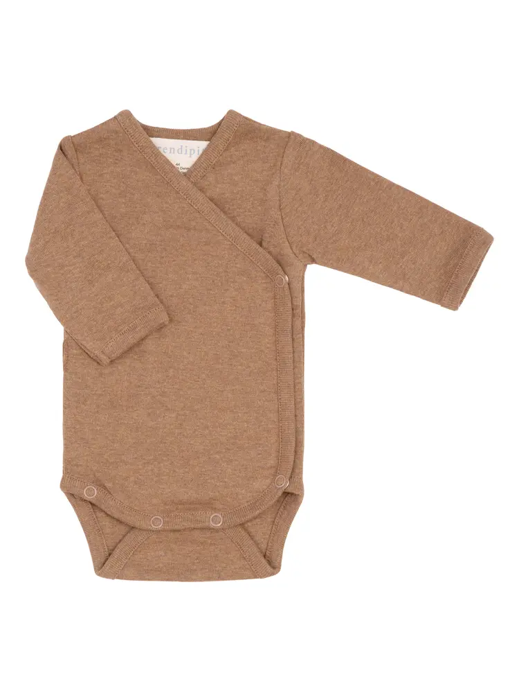 Wrap Body - Almond - 56 CM | Barnkläder - Bodys & overaller - Långärmad body | BabyMode