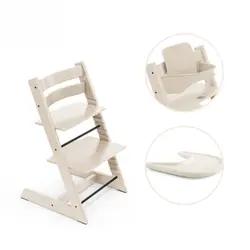 Tripp Trapp Stol inkl. Babyset & Bricka - Vanilla White | Baby & Barn | BabyMode
