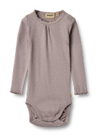 Lotta Rib Body Långärmad - Dusty purple
