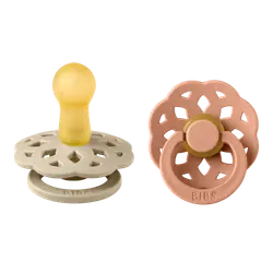 Napp Boheme 2-pack 6-18 mån - Vanilla/Peach | Baby & Barn - Sköta - Nappar | BabyMode