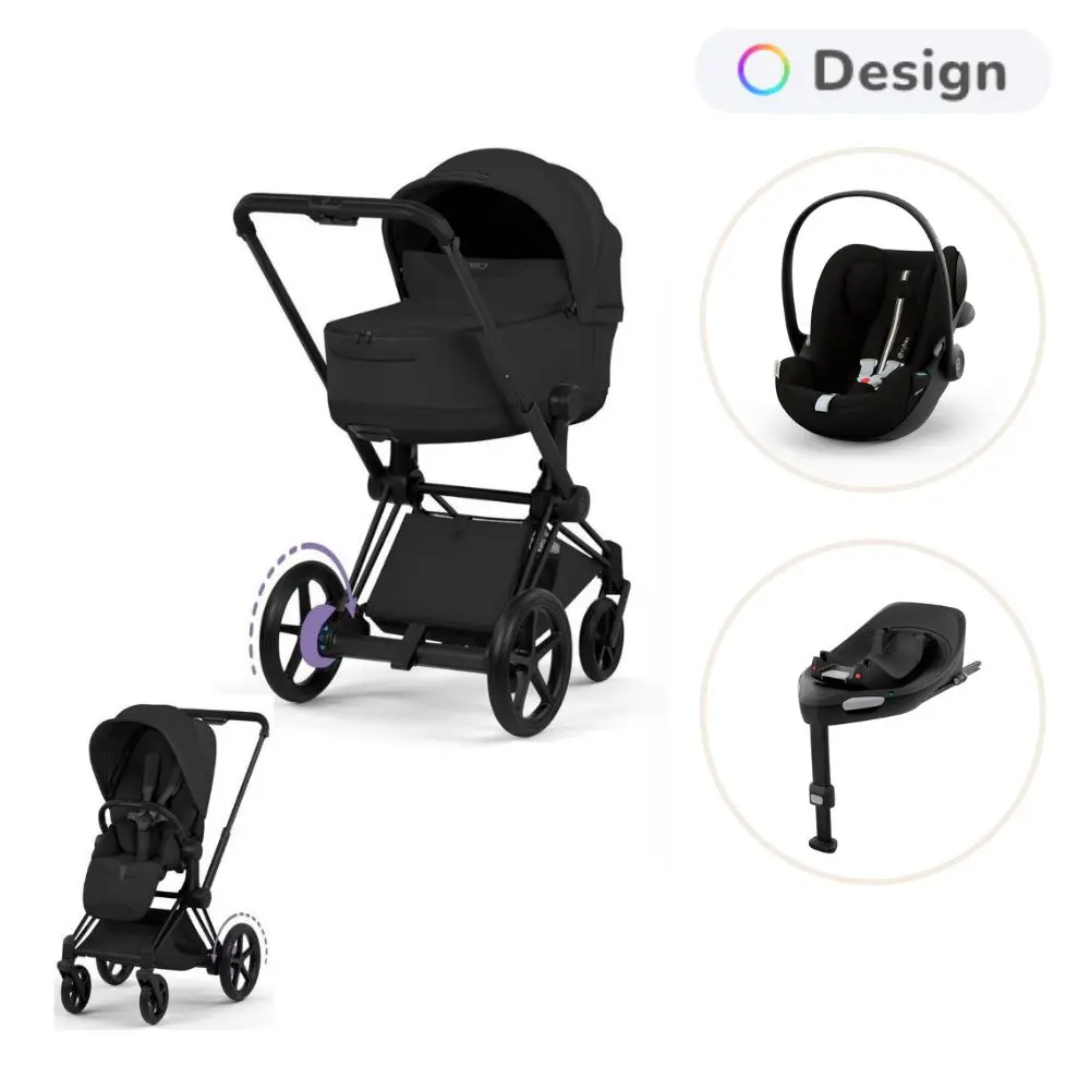 Cybex ePriam Style Chassi - Matt Black