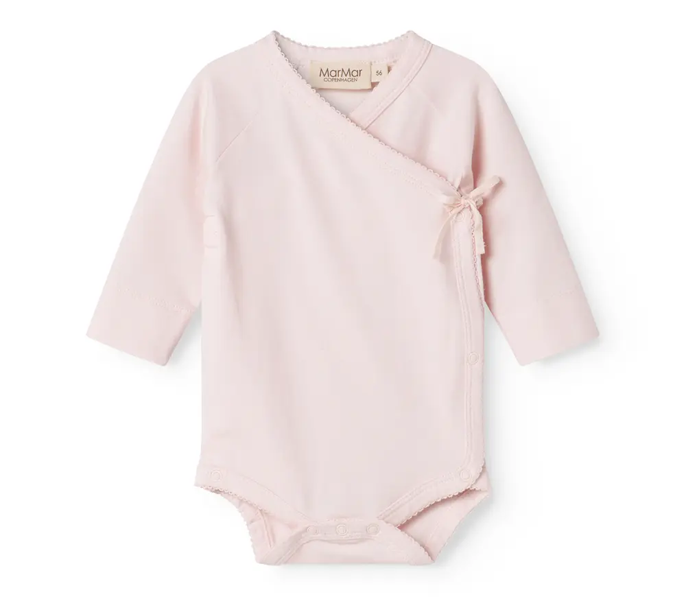 Långärmad Omlottbody Belita - Rosa - 50 | Barnkläder - Bodys & overaller - Omlottbody | BabyMode