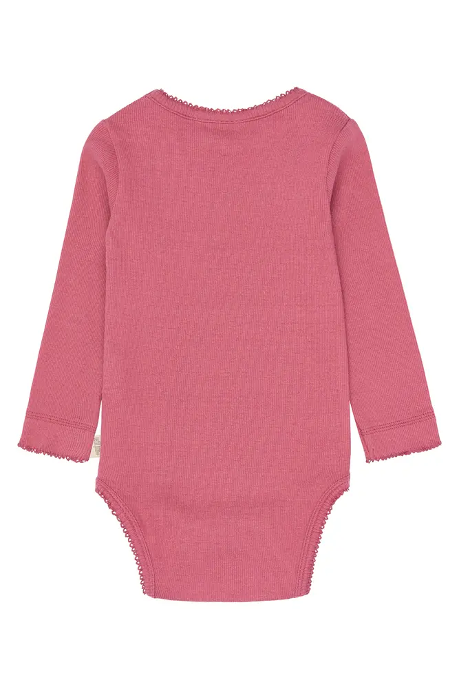 Petit Piao Sea Långärmad Body - Mauvewood - 86 CM