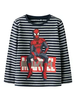 Odys Spiderman Tröja - Navy Blazer | Kläder - Toppar - Koftor, västar & tröjor | BabyMode