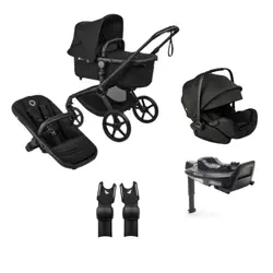 Fox 5 Renew med Otter Babyskydd inkl. bas & adapter - Black/Black | Barnvagnar | BabyMode