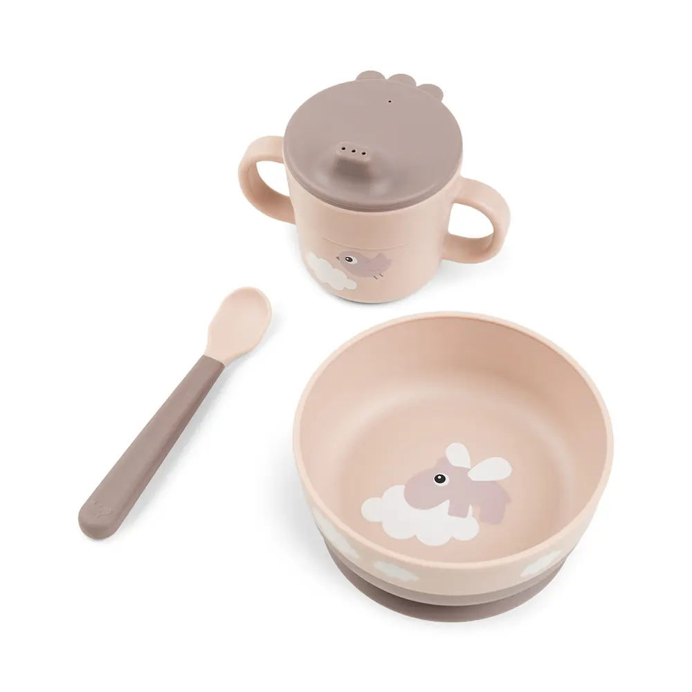 Foodie första matset 3 delar - Happy Clouds Powder | Baby & Barn - Äta - Barnserviser | BabyMode