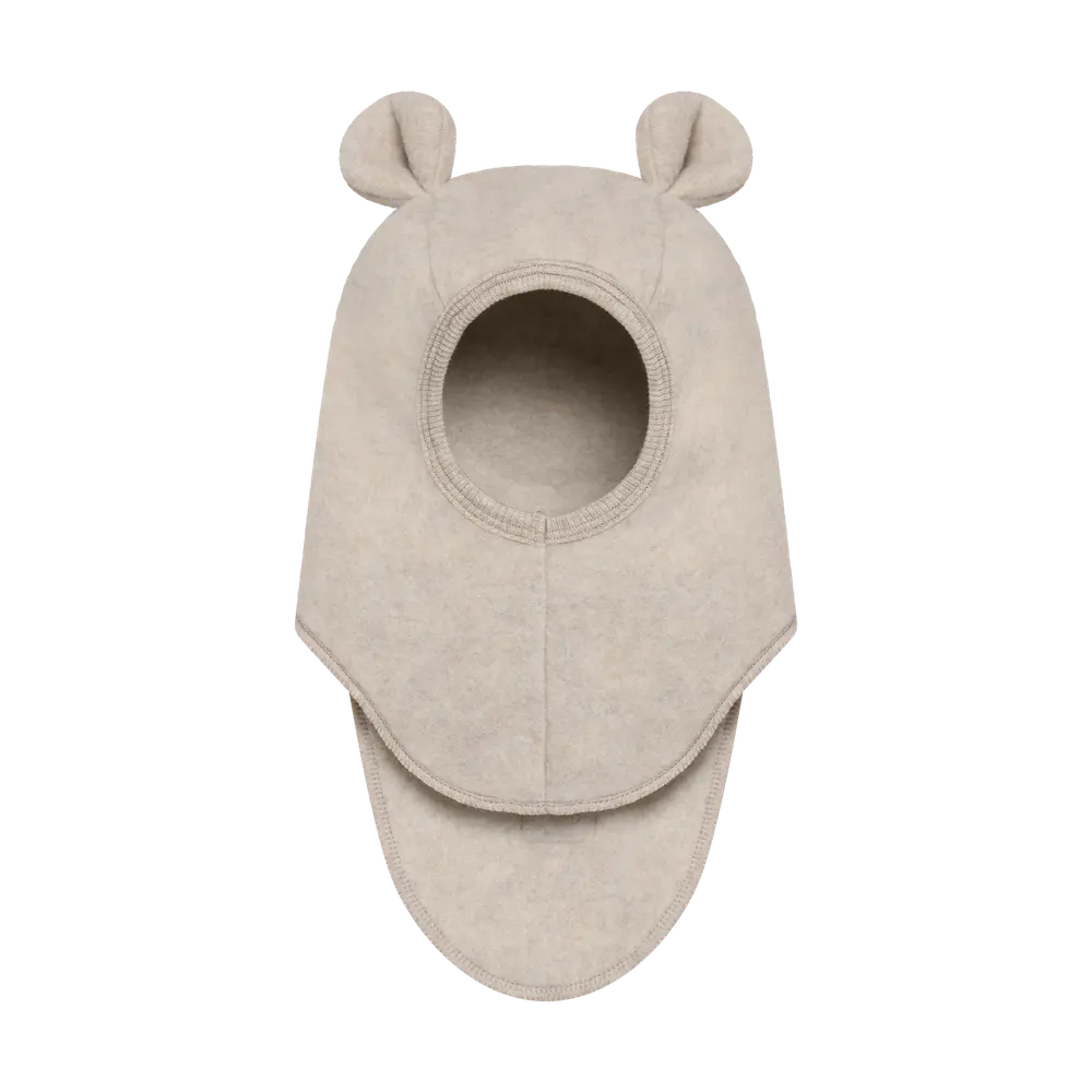 Huttelihut Ull Fleece Balaclava M. Öra - Camel Melange - 48