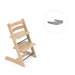Tripp Trapp Stol & Bricka - Oak natural/grå | Baby & Barn | BabyMode