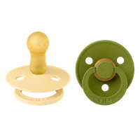 BIBS Napp 2 pk Latex Str 2 - PaleButter Wasabi