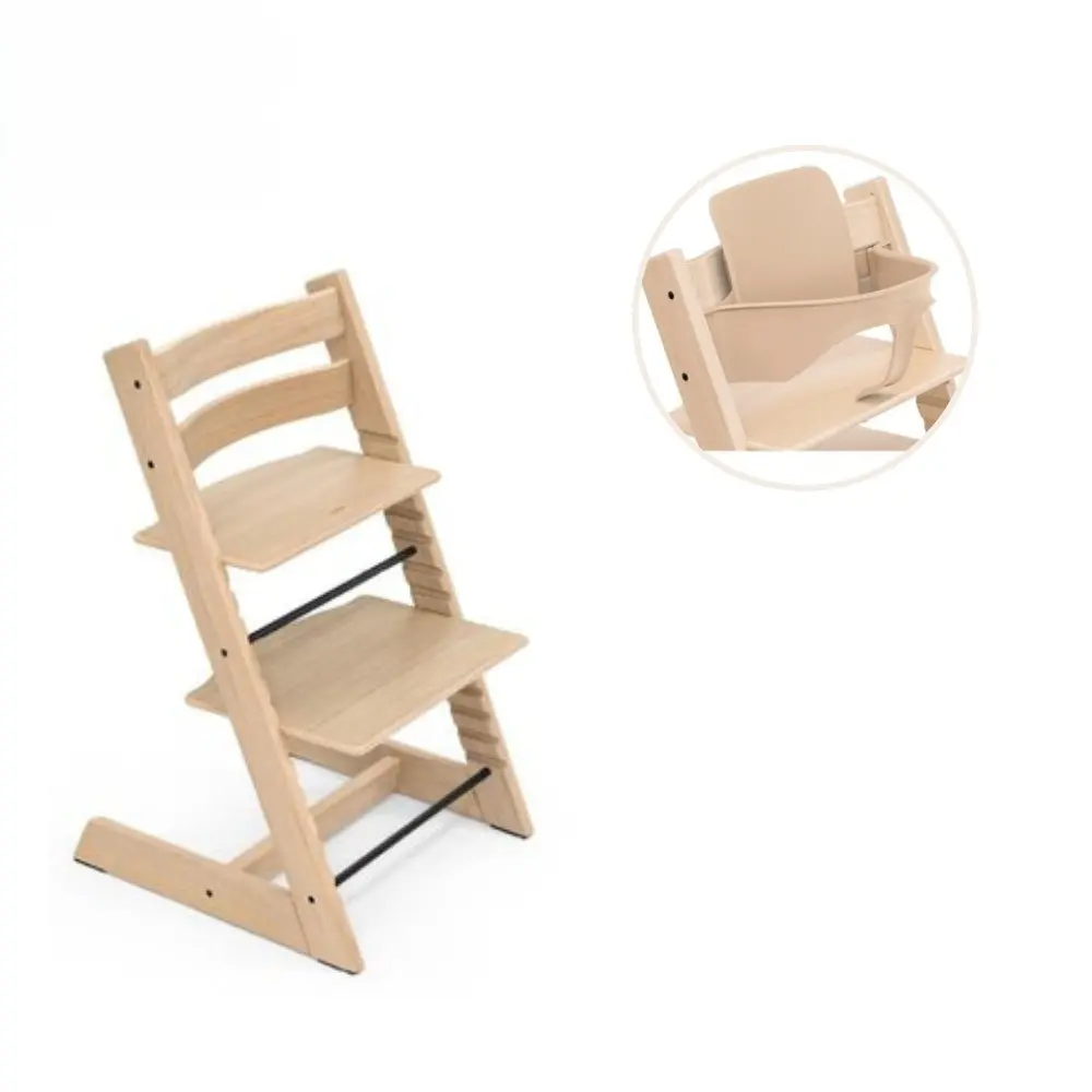 Stokke&reg; Tripp Trapp Stol Oak Inkl. Babyset - Natural