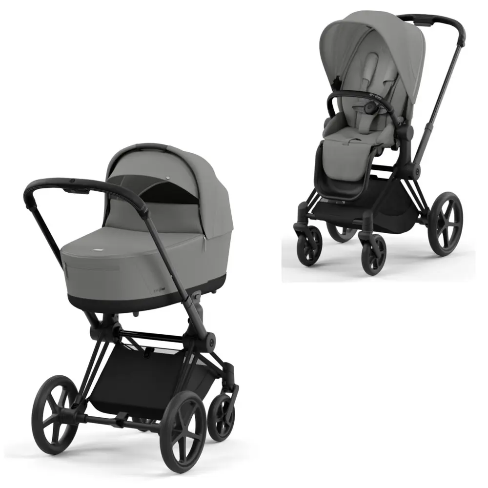 Priam Duovagn - mirage grey/matt black | Barnvagnar - Duovagnar - Alla duovagnar | BabyMode