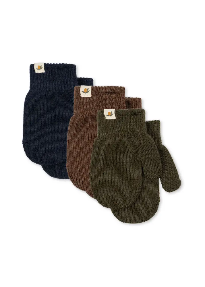 Konges Sløjd Filla Vantar 3-Pack - Forest Mix - ONE SIZE