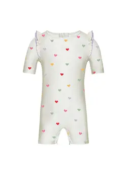 Baddräkt - Hearts - Cream | Kläder - Badkläder - UV-badkläder | BabyMode