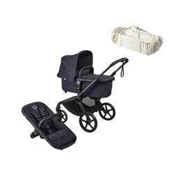 Bugaboo Fox 5 Renew Complete - Black/Deep Indigo inkl. Sleepcarrier X Oat Beige | Barnvagnar | BabyMode