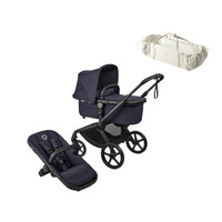 Bugaboo Fox 5 Renew Complete - Black/Deep Indigo inkl. Sleepcarrier X Oat Beige