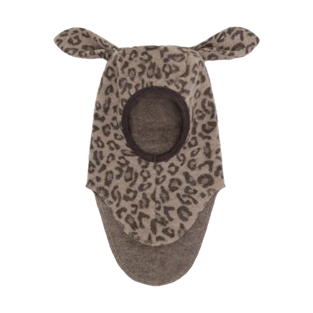 Huttelihut Ull Jac Balaclava m. Öron - Camel Melange - 53