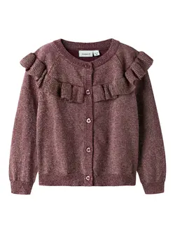 Refraja Stickad Cardigan - Burgundy | Kläder - Toppar - Koftor, västar & tröjor | BabyMode