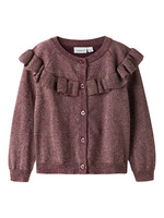 Refraja Stickad Cardigan - Burgundy