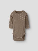 Name It Lona Långärmad Body - Taupe Gray