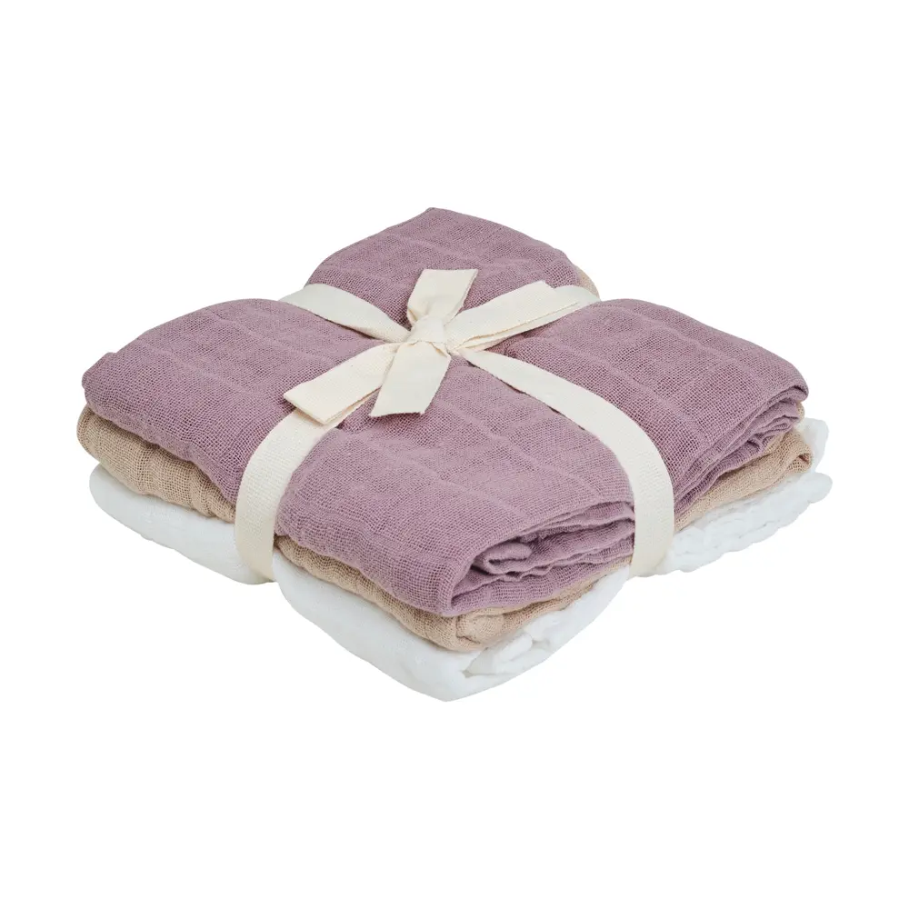 Muslinfilt 3-pack - Quail 65x65