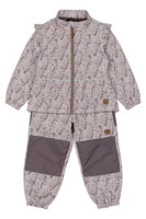 Termoset med volang - Cloud gray