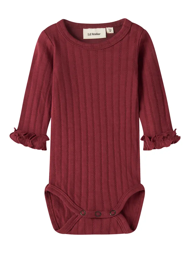 Lil' Atelier River Långärmad Slim Body - Biking Red - 68