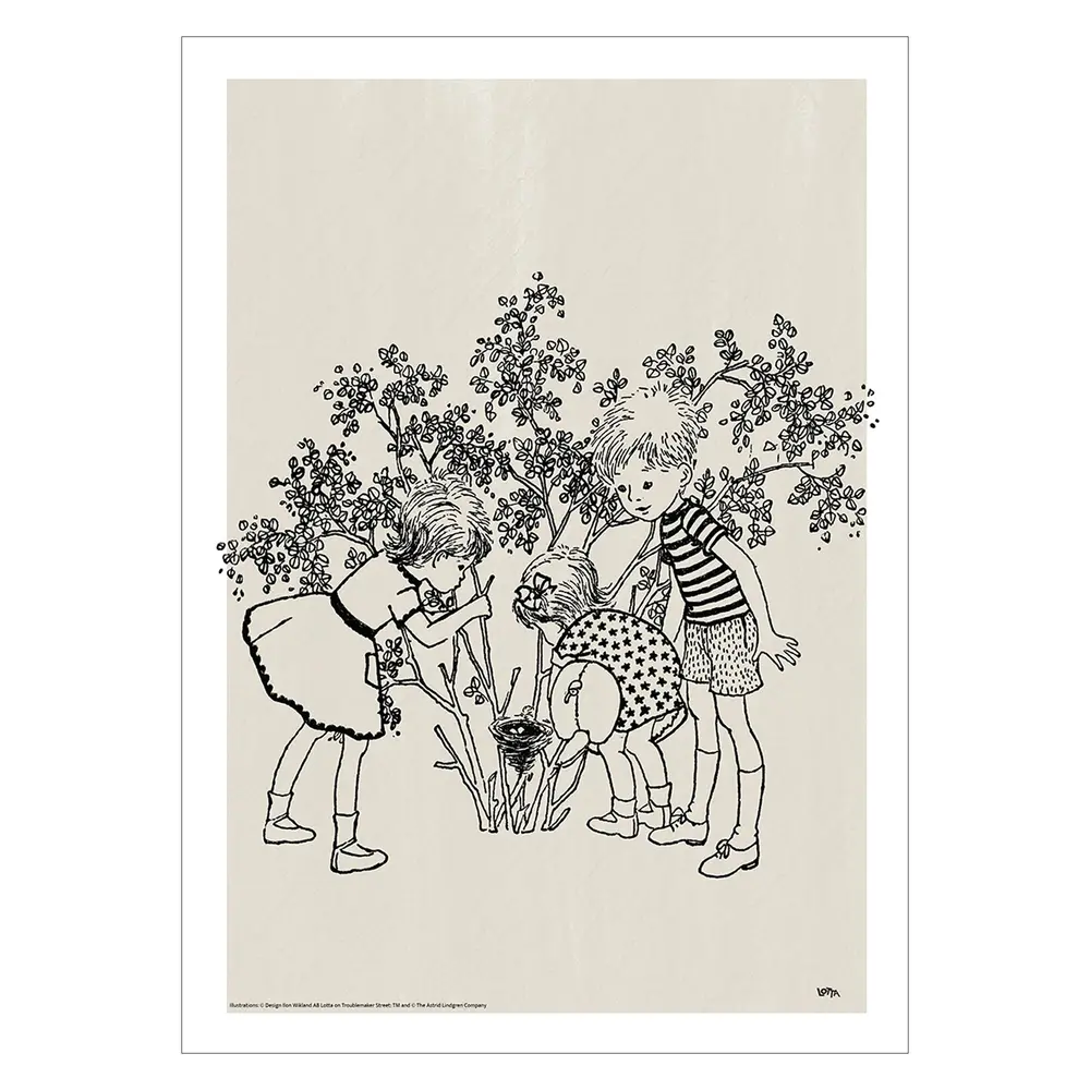Affisch – Astrid Lindgren – Lotta-fågelbo 50x70 | Barnrum - Inredningsdetaljer - Affischer | BabyMode