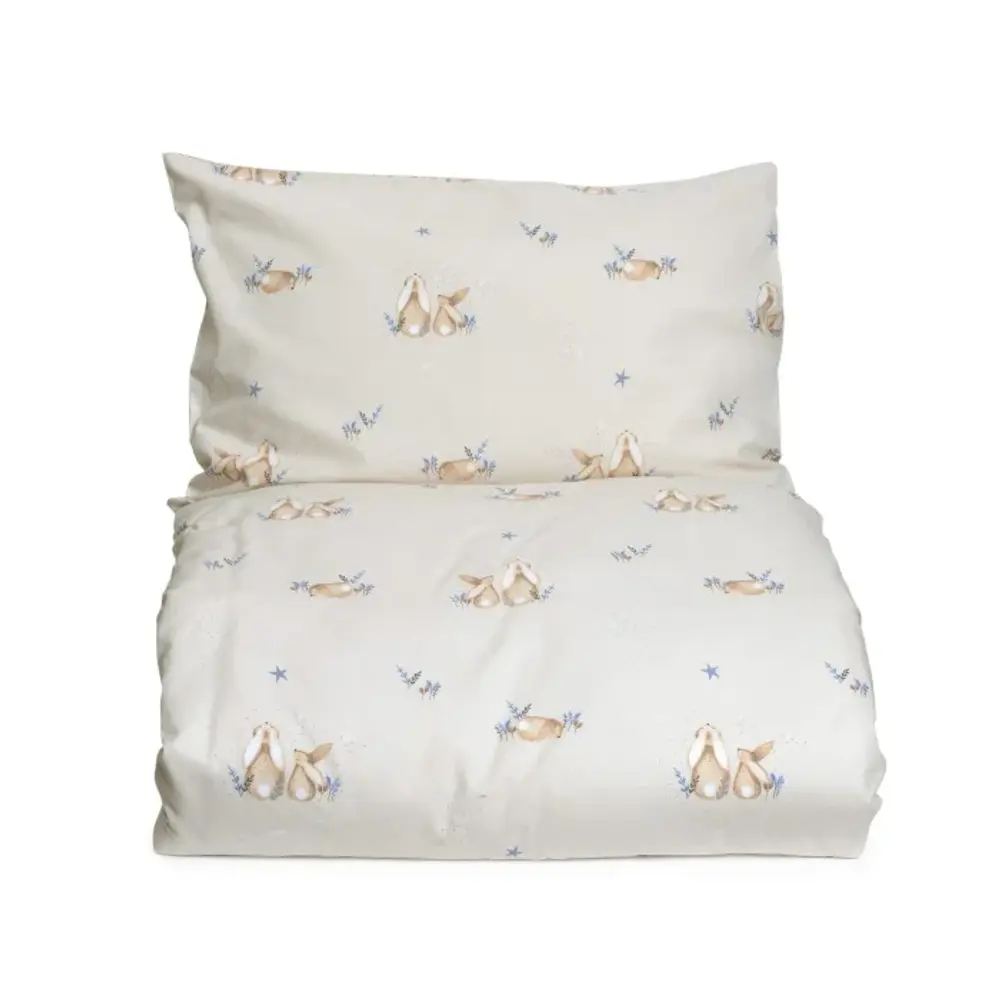Mini Dreams Påslakan Bunny Vagn/Vagga - Sand | Barnrum - Textilier - Sängkläder - Sängkläder för barn | BabyMode