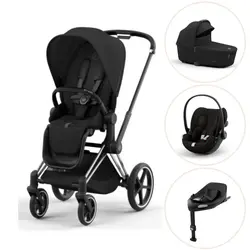 Priam duovagn sepia black/chrome black inkl. Cloud G och Bas G - magic black | Barnvagnar | BabyMode