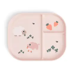 Foodie delad tallrik Tiny farm Powder | Baby & Barn - Äta - Barnserviser | BabyMode