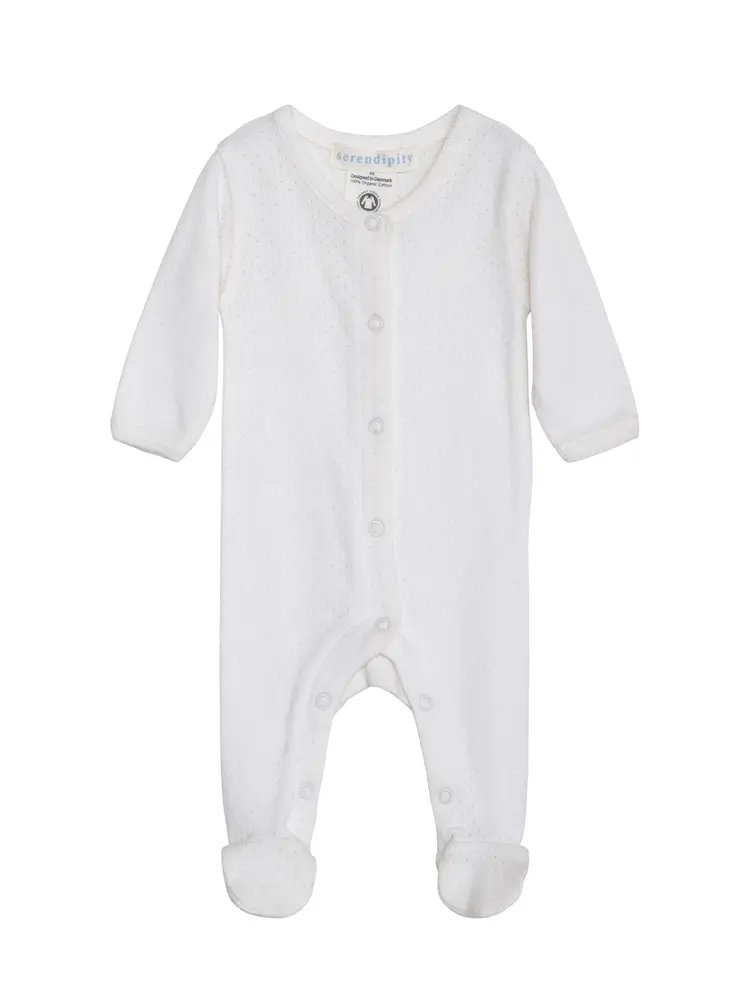Nyfödd drakt - Off white - 62 | Barnkläder - Bodys & overaller - Jumpsuit med fot | BabyMode
