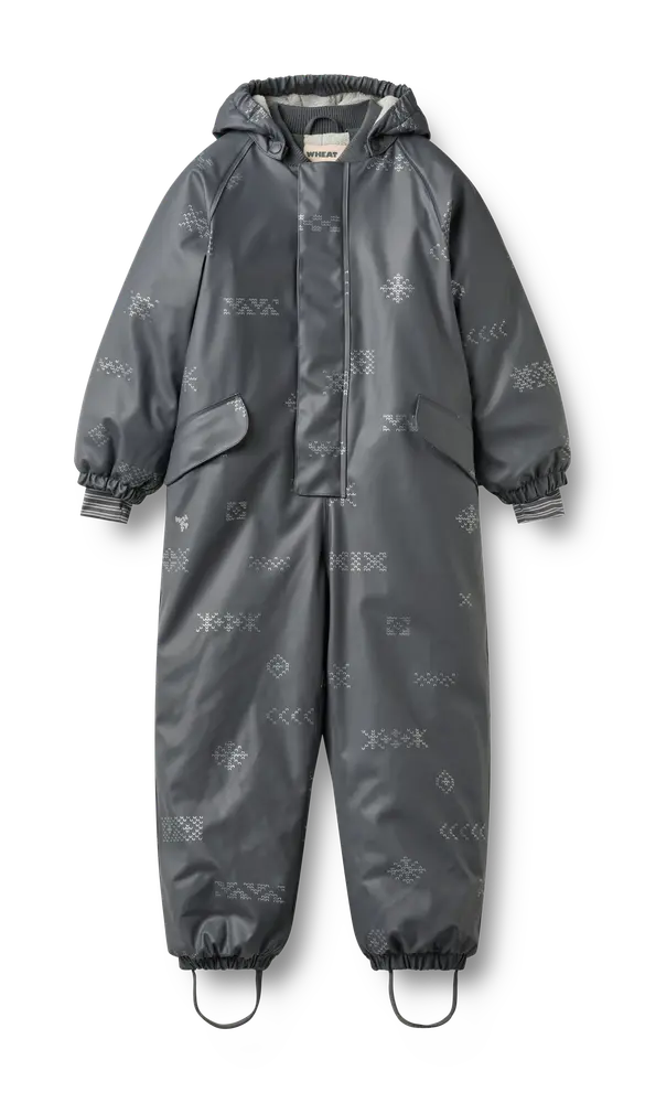 Wheat Ludo Gummivinteroverall - Reflective Jacquard - 122