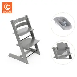 Tripp Trapp Stol inkl. Newborn Set och Babyset - Storm grey | Baby & Barn | BabyMode