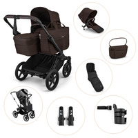 Bugaboo Donkey 6 Barnvagn Inkl. Syskonsits, Organizer, Åkpåse, Kopholder, Liggdelsadapter Og Regnskydd - Fern Green
