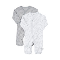 Långärmad Pyjamas med Fot 2-pack - Harbor Mist