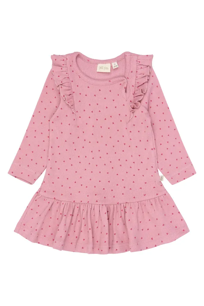 Petit Piao Sonja Klänning - Rose Elegance Heart  - 86 CM