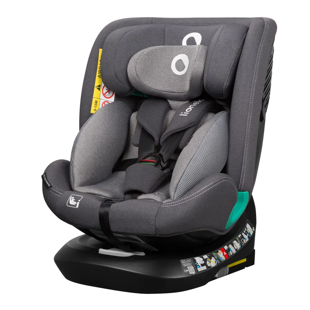 Lionelo Bastiaan One i-Size Bilbarnstol - Grey Stone | Bilbarnstolar - Bakåtvända bilbarnstolar 9-36 Kg - Bakåtvända bilbarnstolar upp till 23 kg | BabyMode