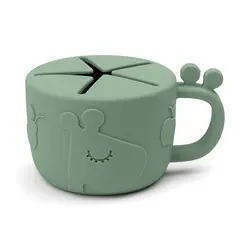 Peekaboo Snackmugg Raffi - Green | Baby & Barn - Äta - Barnserviser | BabyMode
