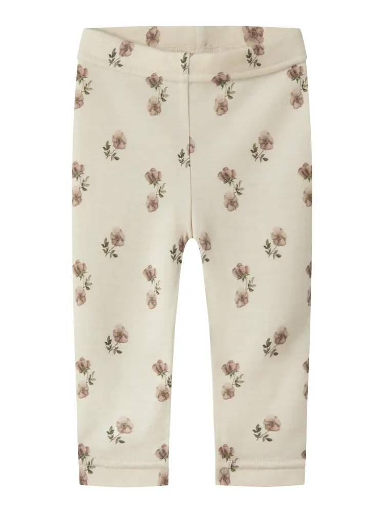 Lil' Atelier Nilo Nun Ull Slim Leggings - Turtledove - 86