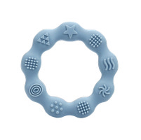 Bitring i Silikon med Mönster - Blå
